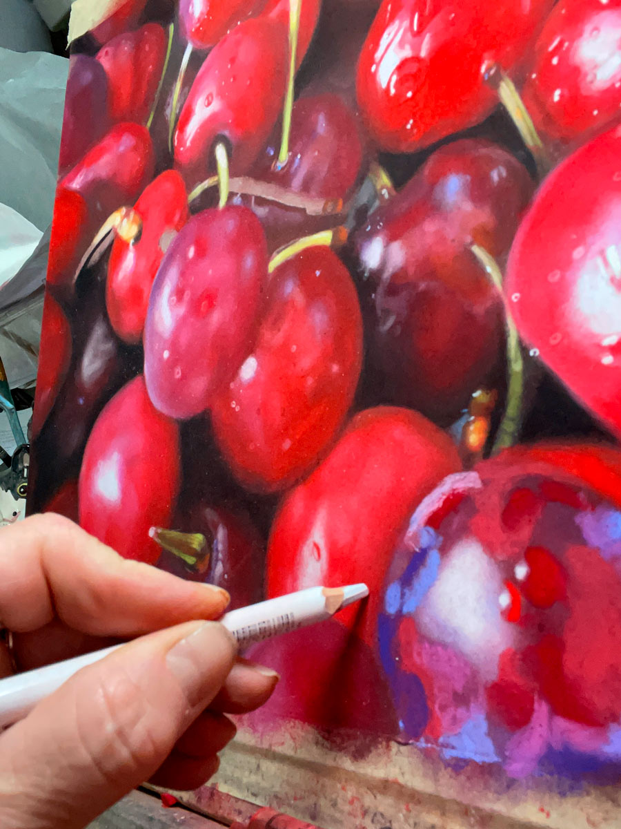Original 'Cherry Season' Pastel Artwork