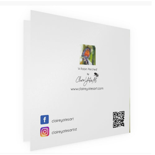 Greeting Card Greeting Card - 'A Robin Perched'
