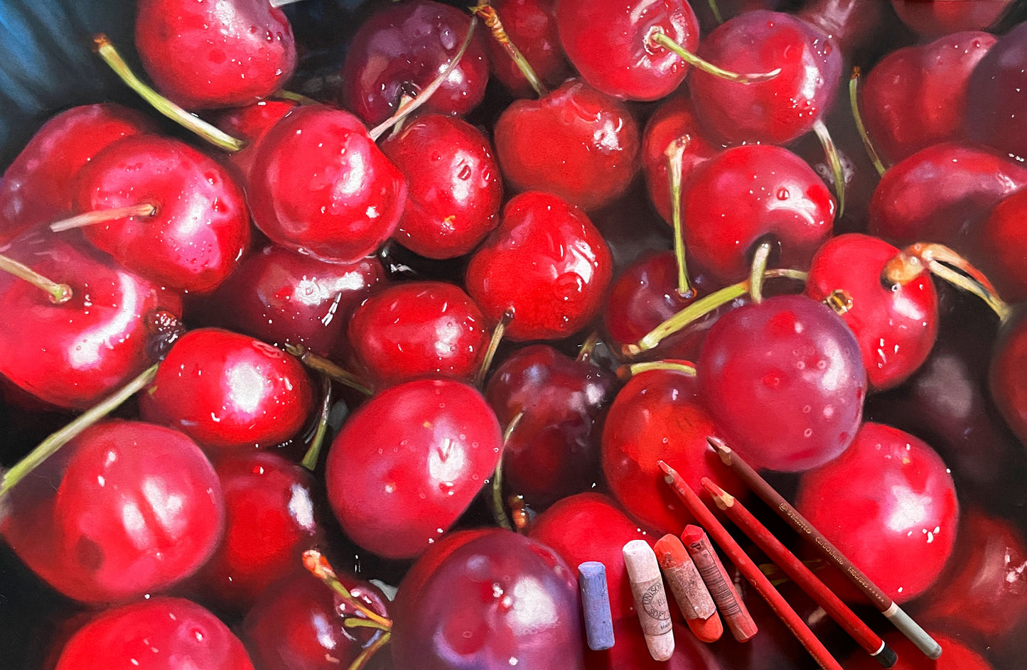 Original 'Cherry Season' Pastel Artwork